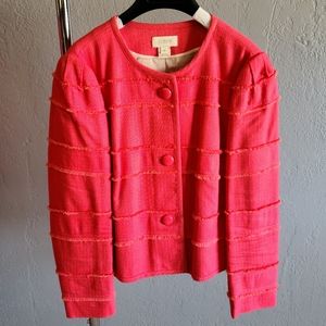 🆕 J. Crew Coral Fringe Blazer